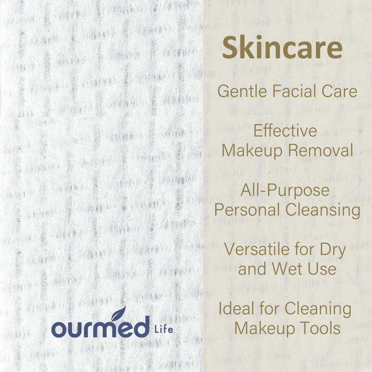 Ourmed Life Face Towels, Disposable Biodegradable Facial Towels for Sensitive Skin, Lint- free Face Wipes for Washing Face, Skincare and Makeup Remov online at globaldelivered