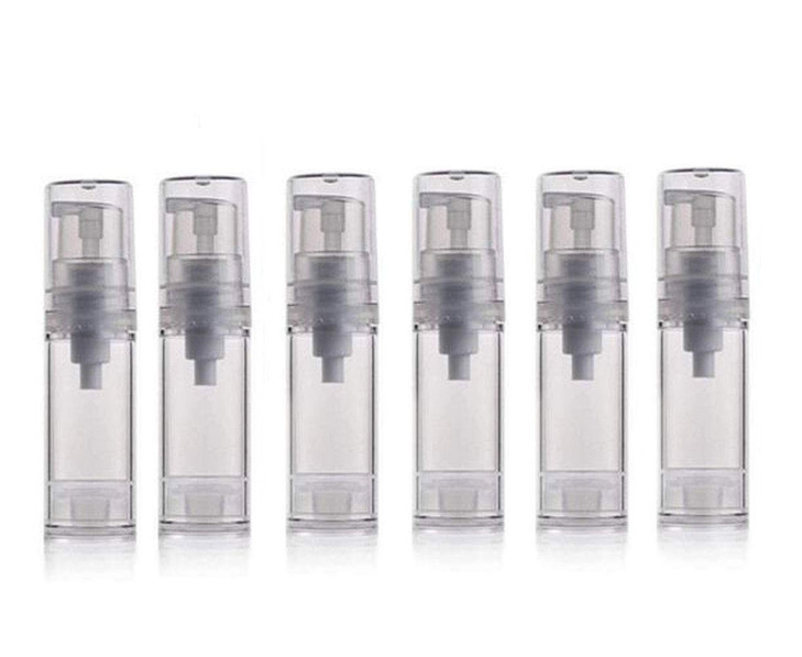 erioctry 5ML Airless Pump BottleEmpty Refillable Clear Airless Vacuum Pump Cream Lotion Bottle Travel Bottles Toiletries