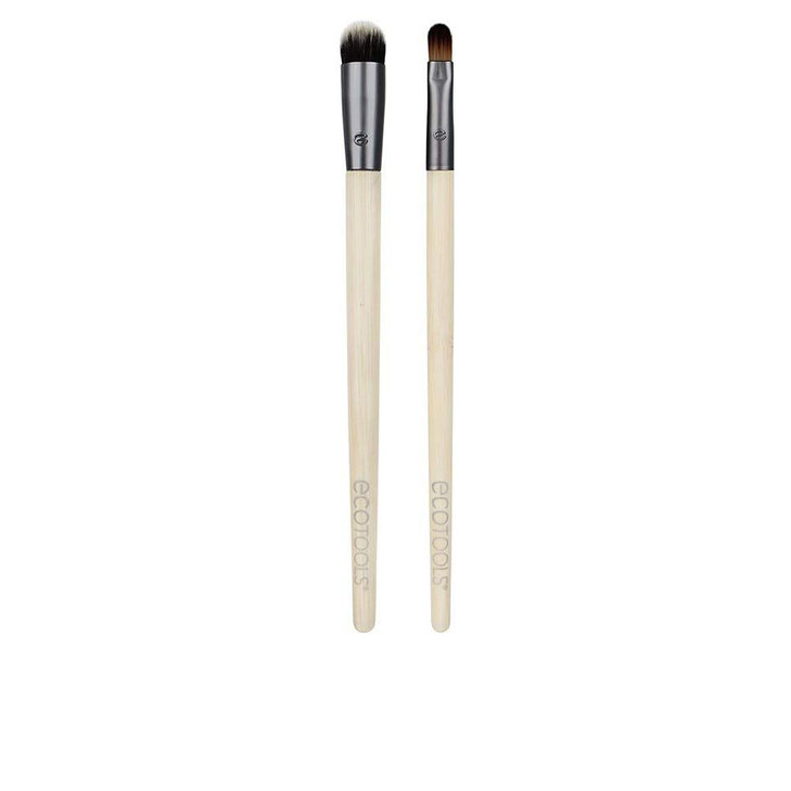 EcoTools Ultimate Concealer Makeup Brush Set Cover Blend Imperfections 3 Brush Heads