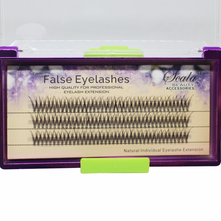 Scala 120Ppcs Fish Tail False Lashes 007 Thickness 20 Roots Hair C curl Eyelash Extension Strip False Eyelashes Makeup I