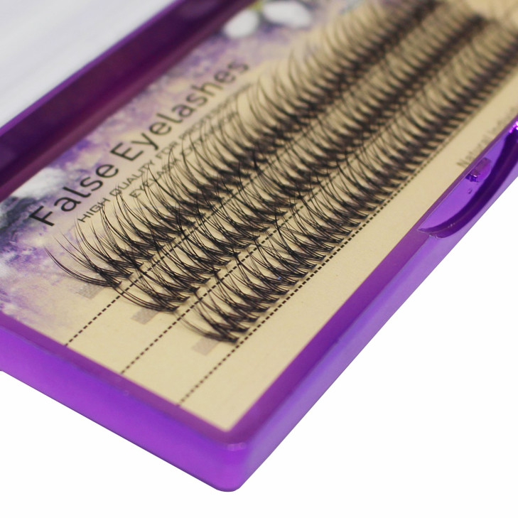 Scala 120Ppcs Fish Tail False Lashes 007 Thickness 20 Roots Hair C curl Eyelash Extension Strip False Eyelashes Makeup I