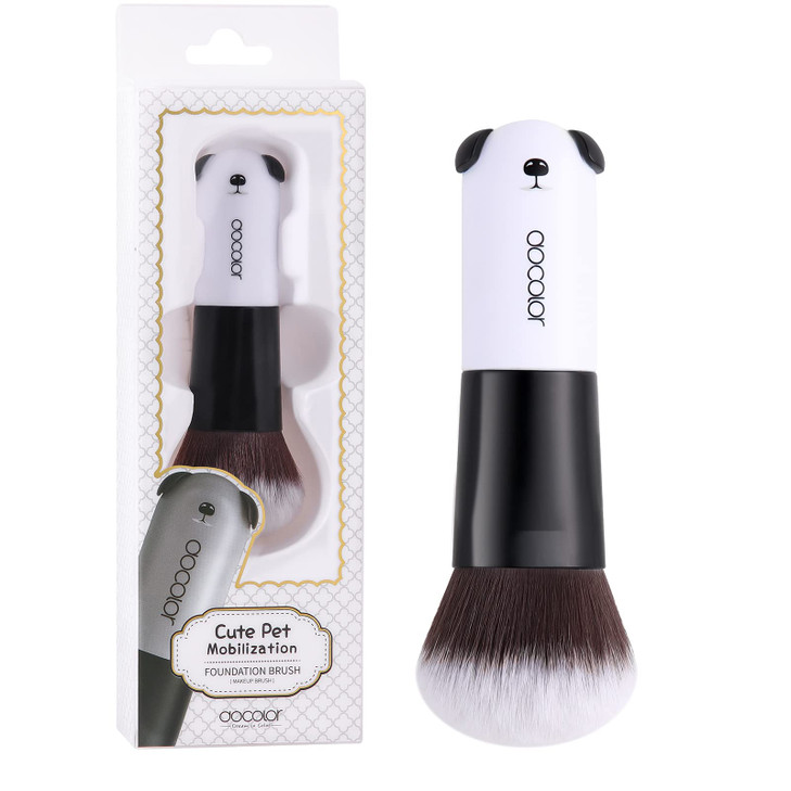 Docolor Foundation Brush Cartoon Face Kabuki Premium Synthetic Hairs Professional for Liquid Blending Cream PowderBlush