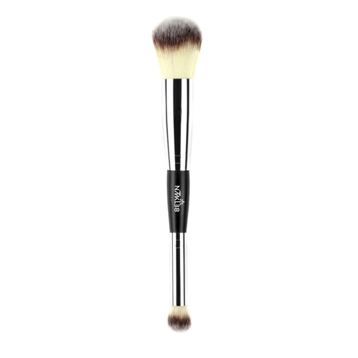 NMKL38 Double Ended Complexion Brush Face Concealer Powder Makeup Brush Blending Liquid Foundation Cream Cosmetics Black
