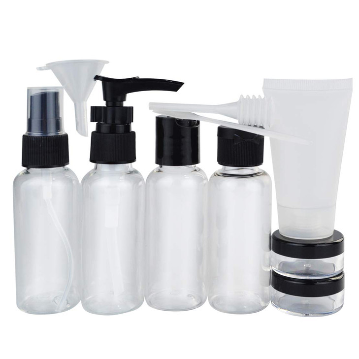 Wobe Travel Bottles and TSA Approved Toiletry Bag Clear Quart Size with LeakProof Travel Containers Set Makeup Bag Acces