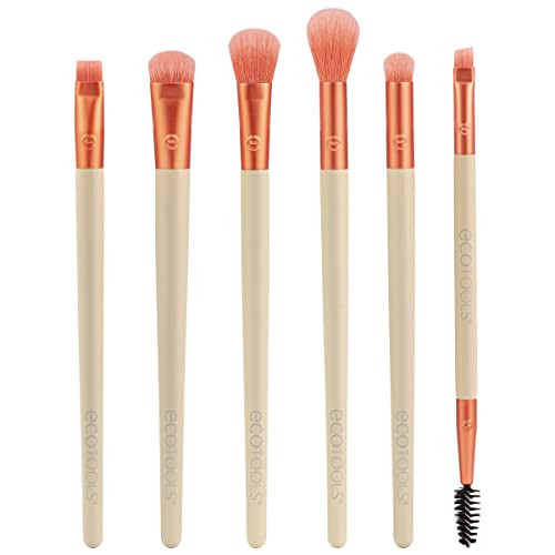 EcoTools Elements Fiery Eye Makeup Brush Set For Eyeshadow Eyeliner Blending Brushes for Eyes Eco Friendly Makeup Brushe