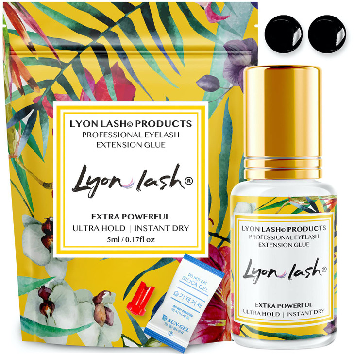 Extra Powerful Eyelash Extension Glue Lyon Lash 5ml Performance Glue 12 Sec Dry Time 68 Weeks Retention Black Adhesive S