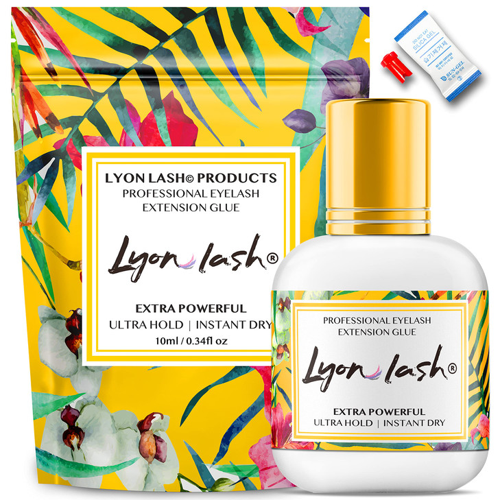 Extra Powerful 10 ml Eyelash Extension Glue Lyon Lash Performance Glue 12 Sec Dry Time 68 Weeks Retention Black Adhesive