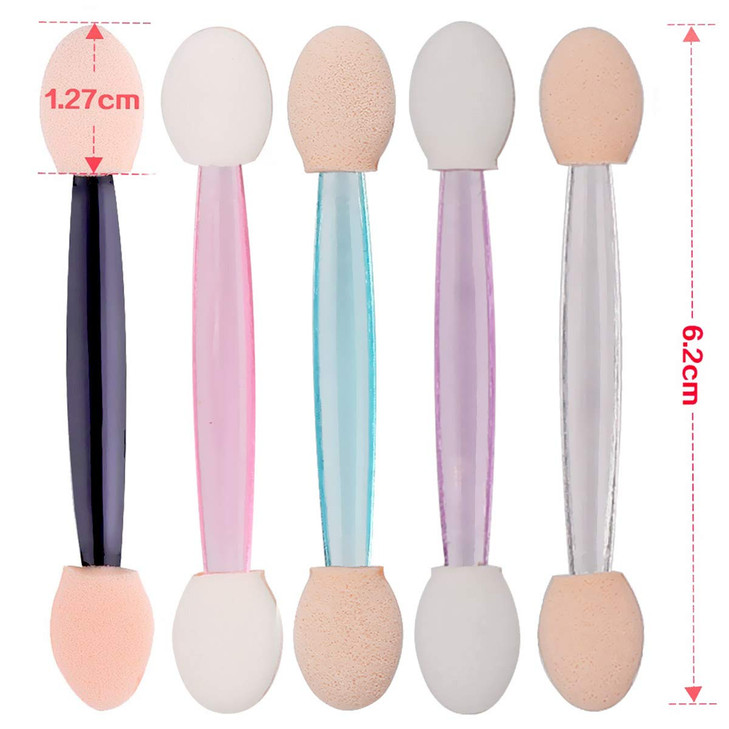 Akstore 200PCS Disposable Dual Sides Eye Shadow Sponge Applicator Eyeshadow Brushes Makeup Brush Multicolors