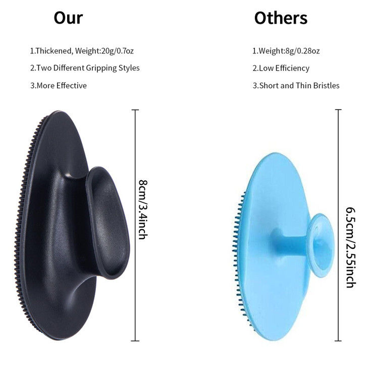 4 Pack Silicone Face Scrubber Beomeen Facial Cleansing Brush Soft Silicone Facial Exfoliation and Massage Brush Blackhea