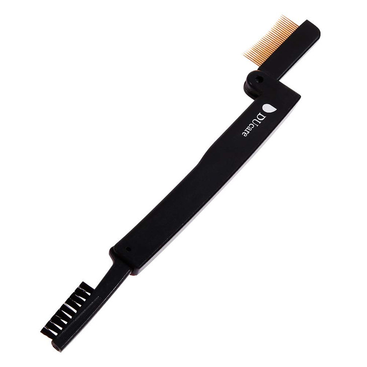 DUcare Eyelash Comb Separator Eyelashes Eyebrow Mascara Brush Applicator Eyelash Definer With Comb Cover Cosmetic Brushe