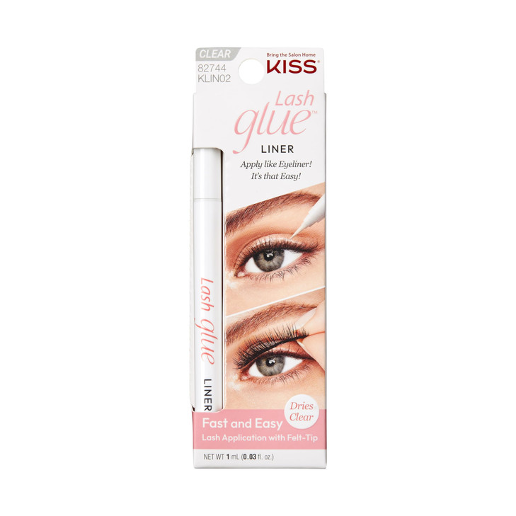 KISS Lash Glueliner Eyeliner Lash Glue 2in1 FeltTip Eyeliner and Lash Adhesive Includes 1 Glue Liner Long Lasting Wear C