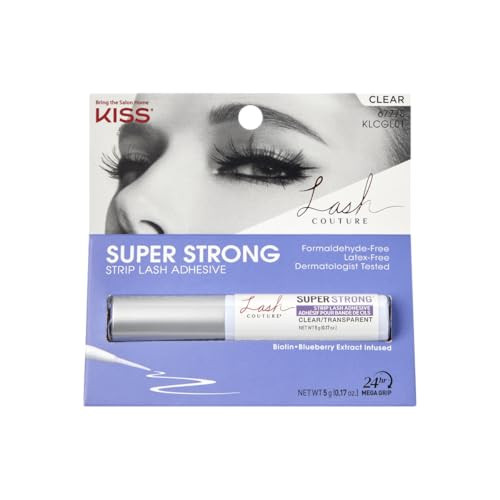 KISS Lash Couture Lash Glue Super Strong Strip Lash Adhesive White Includes Lash Adhesive Long Lasting Wear Can Be Used