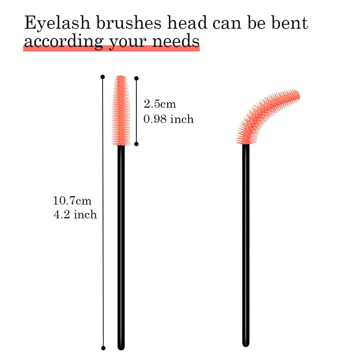 Shintop Disposable Silicone Eyelash Mascara Applicator Wands TowerShape