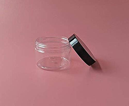 10Pcs 50g 50ml18oz Round Empty Refillable Clear Plastic Jars Pot With Black Screw Lids For Toners Lip Balms Lotion Cream