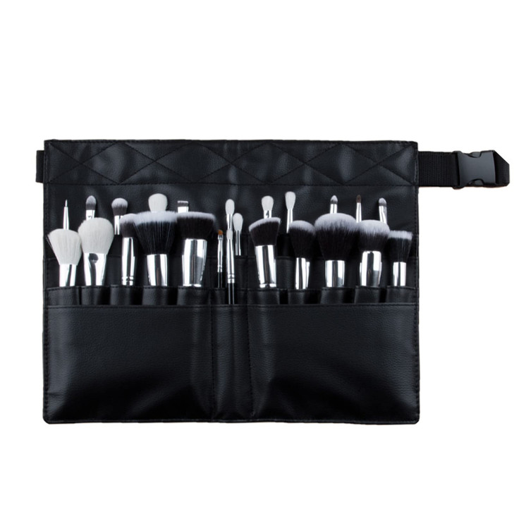 goldwheat Makeup Brush Belt Professional 26 Pockets With Artist Strap Portable Foldable Cosmetic Pouch For Women