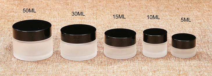 50ml 175 oz 12 pack Snow Diamond Empty Frosted Clear Glass jar with Inner Liners and Lids Round Glass JarsHigh End Glass