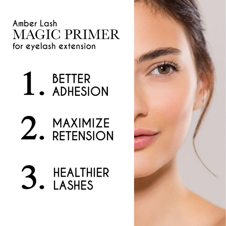 Amber Lash Magic Primer 60 floz180ml Super Gentle Eyelash Extension Primer to Increases Adhesive Strength and Bonding Re