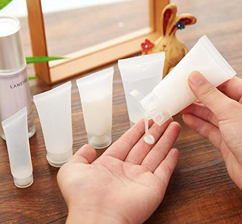 20Pcs 05oz15ml Plastic Flip Split Cosmetic Squeeze Bottle Refillable Empty Squeeze Soft Tube Travel Size Toiletry Contai