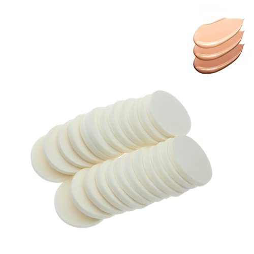 RUITASA 25Pcs Makeup Sponge Cosmetic Puff Use for Dry and Wet Cosmetics Blush Applicators Round Sponges Foundation