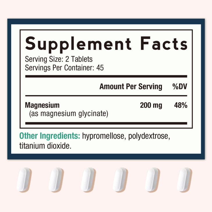 Doctor's Recipes Magnesium Glycinate, Chelated Magnesium with High Absorption & Non-Buffered, Easy on Stomach, No Gluten, Bone, Nerve & Energy Suppor