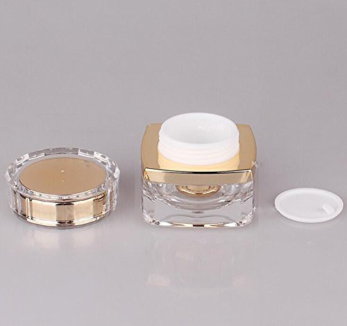 1PCS 30g Upscale RefillableAcrylic Cosmetic Bottles With Screw Lid and PP LinerTravel Refillable Jar Pot Makeup Face Cre