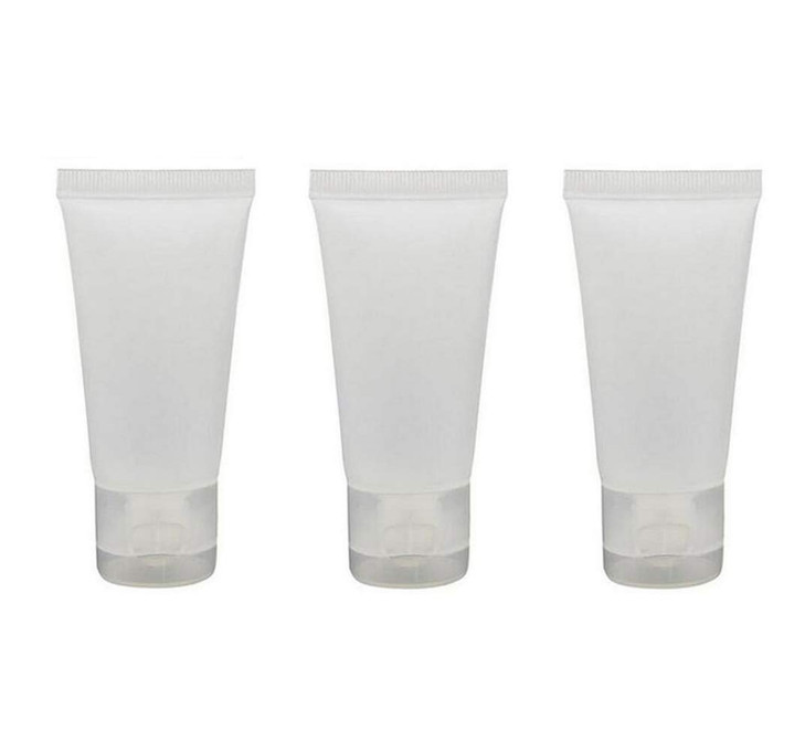 24PCS 50ml17oz Empty Refillable Clear Plastic Squeeze Soft Tubes with Flip Cover Lotion Bottle Travel Sample Packing Cos