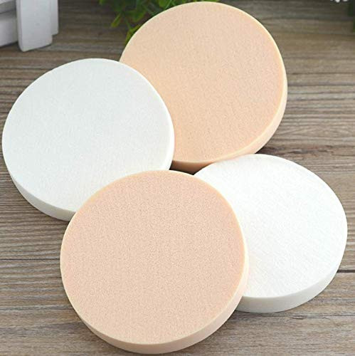 LASSUM 6 Pcs Round Makeup Sponge Facial Powder PuffBeauty Makeup Foundation Powder Puff Uses for Dry and Wet 354 Diamete