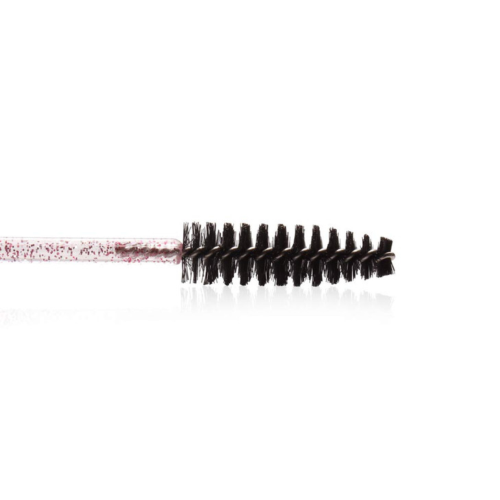 300 Pack Mascara Wands Disposable Eye Lash Brushes for Eyelash Extensions Tool Makeup Applicator Kit Crystal RoseBlack