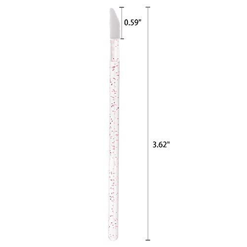 300 Counts Lip Applicators Disposable Lip Brushes Crystal Lipstick Lip Gloss Wands Pink