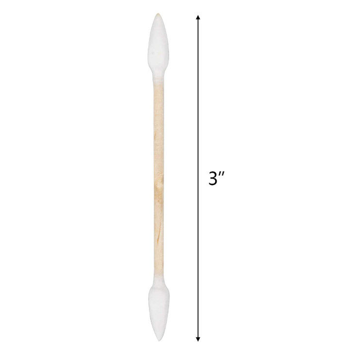 Hedume 2500 Pieces Wooden Cotton Swabs Double Pointed Cotton Buds 25 Packs 100 Pieces 1 Pack