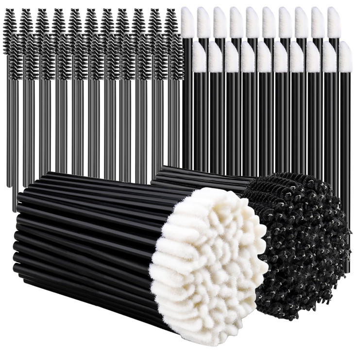 Teenitor Mascara Wands Disposable Mascara Wand 200pcs Lip Applicators Disposable Mascara Makeup Applicator Lipgloss Lip