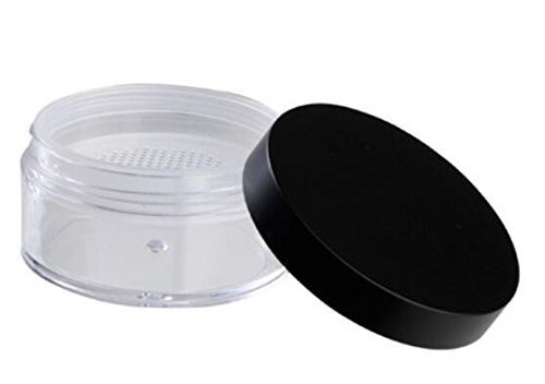 2Pcs 50ml Plastic Empty Powder Puff Case Face Powder Blusher Makeup Cosmetic Jars Containers Travel Kit