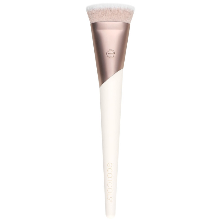 EcoTools Ecofriendly Luxe Flawless Foundation Makeup Brush for Liquid Cream Foundation Dense Synthetic Bristles EcoFrien