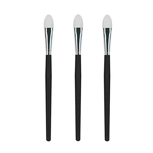 LORMAY 3 Pcs Silicone Eyeshadow and Lip Mask Makeup Brushes Professional Tools for Applying Cream or Liquid Eye Shadows