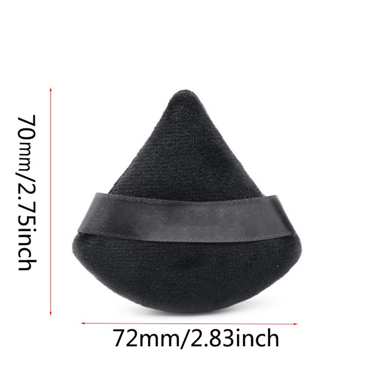 BeeSpring 2 Pcs Hot Soft Cotton Makeup Puffs Mini Face Makeup Sponge Face Triangle Powder Puff2 PcsSet