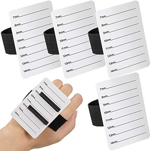 Patelai 4 Pieces Lash Holder Eyelash Extension Hand Pallet Tray Tools with Adjustable Wrist Strap Adjustable Lash Tray S
