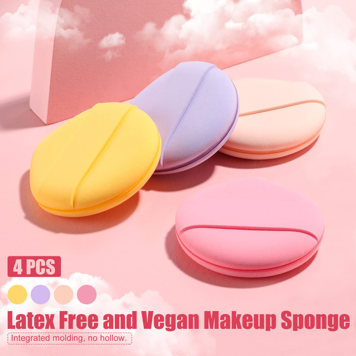 Foundation Sponge BSMALL Blender Sponge for Liquid Cream and Powder Multicolored Makeup Sponges Pack of 4