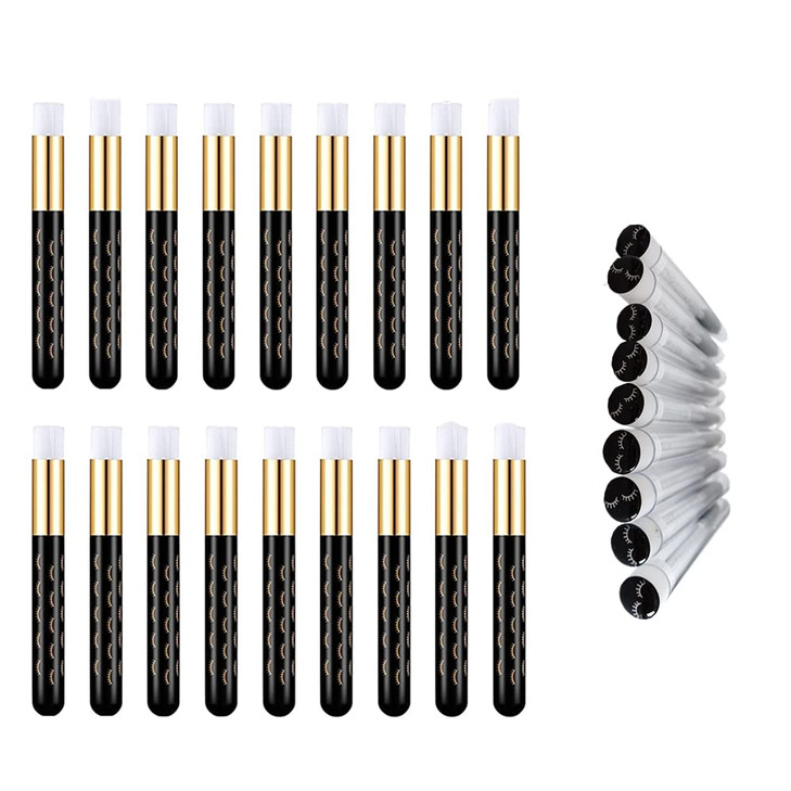 20 Pieces Lash Cleansing Brush Eyelash 2 Lash wands Tubes Cleaning Brushes Peel Off Blackhead Brush Nose Pore Cleaning B