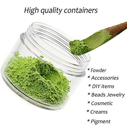 ZEJIA 20 Gram Plastic Cosmetic Jars with Lids 20 Pieces Small Cosmetic Containers Travel Size Sample Containers Round Tr