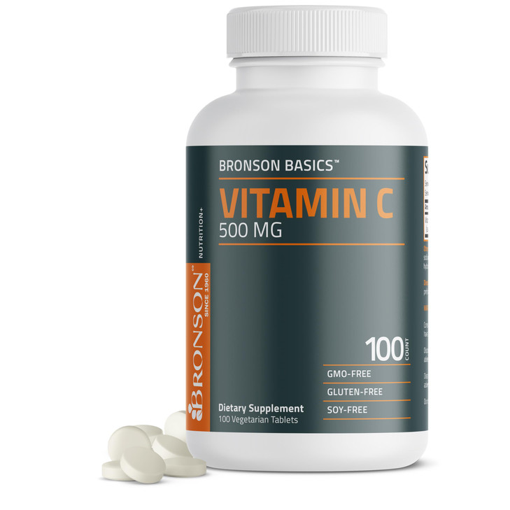Bronson Vitamin C 500 MG Supports a Healthy Immune System & Antioxidant Protection, Non-GMO, 100 Vegetarian Tablets online at globaldelivered