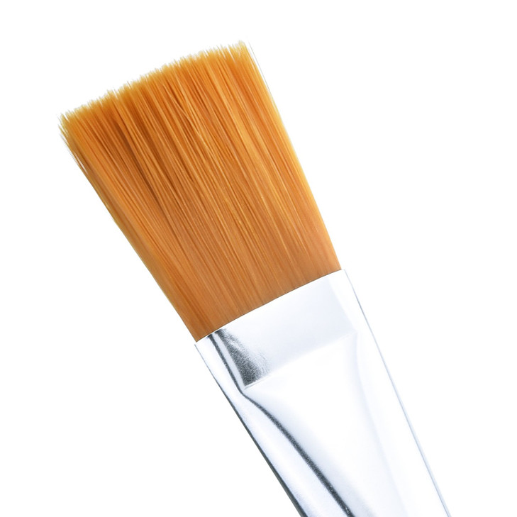 Facial Mask Brush Makeup Brushes Cosmetic Tools with Clear Plastic Handle 5 Pack Silver with Yellow Brush