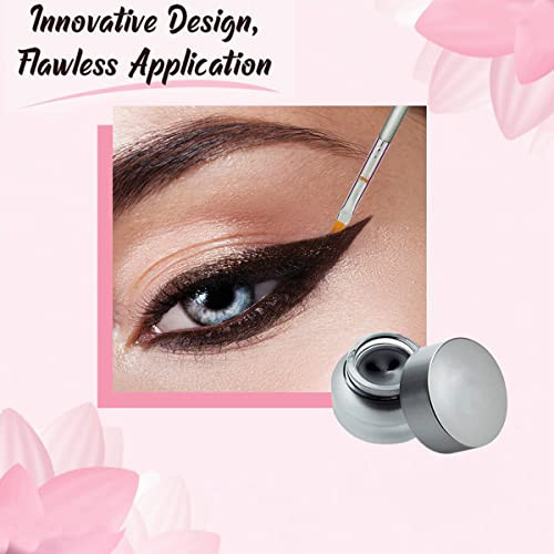 Eyeliner Brush Fine Angled Set For Liquid Gel Liner Applicator Bent Stencils Thin Pencil Pen Real Small Sharpener Angle