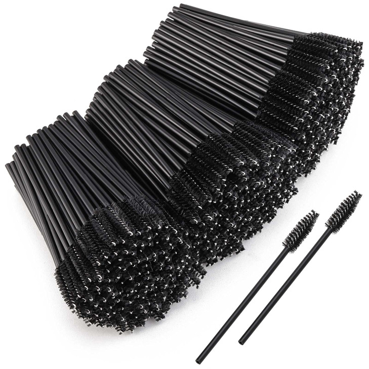 Disposable Mascara Wands Brush Makeup Spoolies Bulk for Eyelash Extensions Black 1000 Pieces