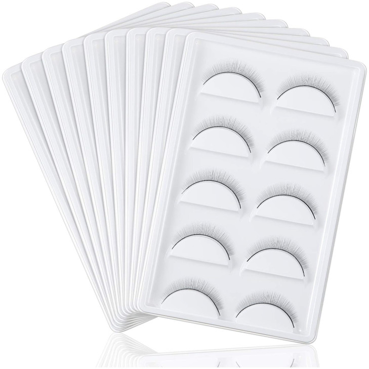 50 Pairs Practice Eyelashes Training Lashes Selfadhesive Practice Lashes Eyelash Strips for Training Eyelash Extension M