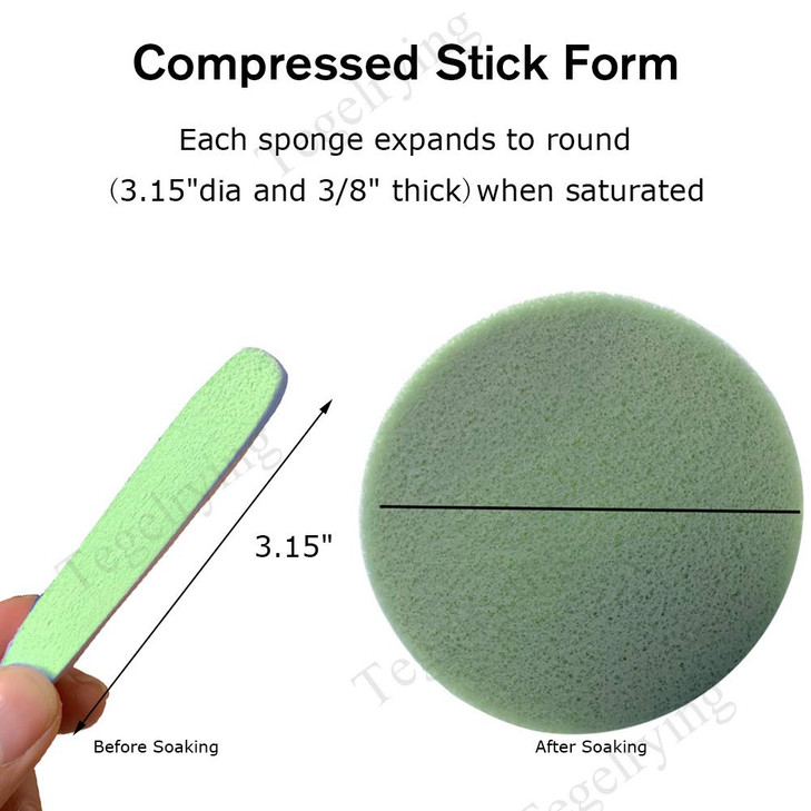 Facial Sponge Compressed240 Count PVA Professional Makeup Removal Wash Round Face Sponge Pads Exfoliating Cleansing for
