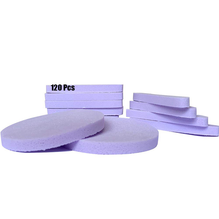 Facial Sponge Compressed120 Count PVA Professional Makeup Removal Round Face Wash Sponges Spa Pads Exfoliating Cleansing