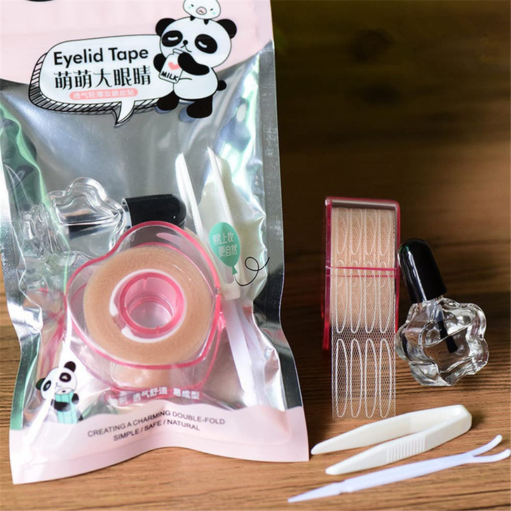 shenghang Breathable Eyelid Tape Non Sticky Sending glue Breathable Lace Eyelid TapeBig Eye Decoration Invisible Fold Ey