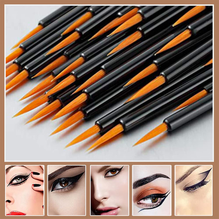 150Pcs Disposable Eyeliner Brush With Protective CapEyeliner Applicators Eyeliner Wands For Makeup