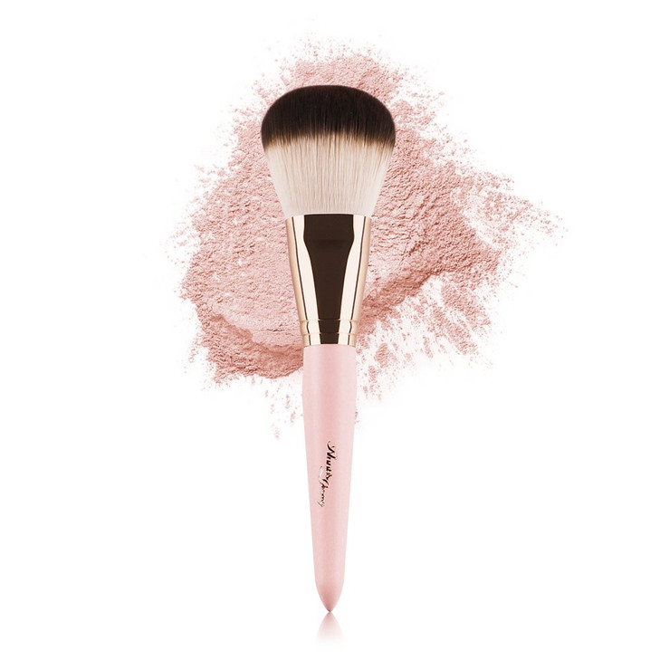 Annes Giverny Kabuki Large Bronzer Brush Loose Powder Foundation Make up Brush for Blending Blush Makeup Pink