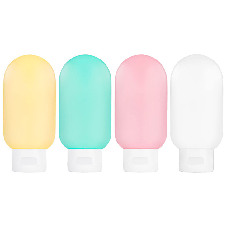 TSA Approved Travel Bottles Set for Toiletries Travel Size Containers Kit 4 Pack Portable Leak Proof Refillable Squeeze